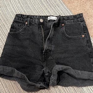 Zara high waist mom shorts